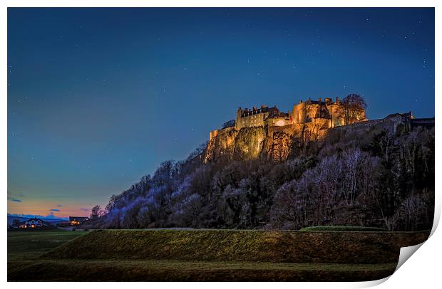  Stirling Castle Scotland at Twilight Print by Mal Bray