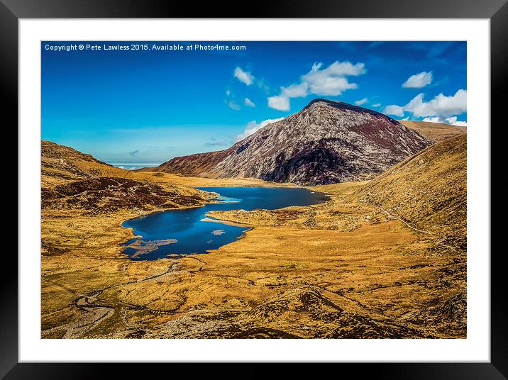 Llyn Idwal and Pen Yr Old Wen Framed Mounted Print by Pete Lawless