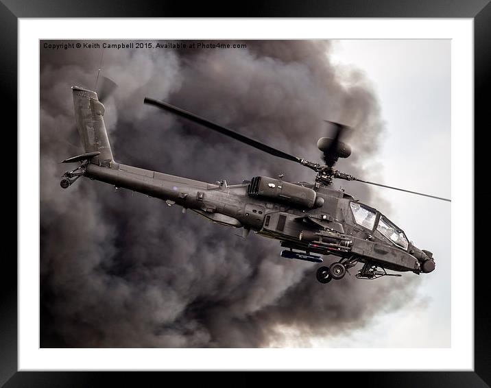  British Army Apache Framed Mounted Print by Keith Campbell
