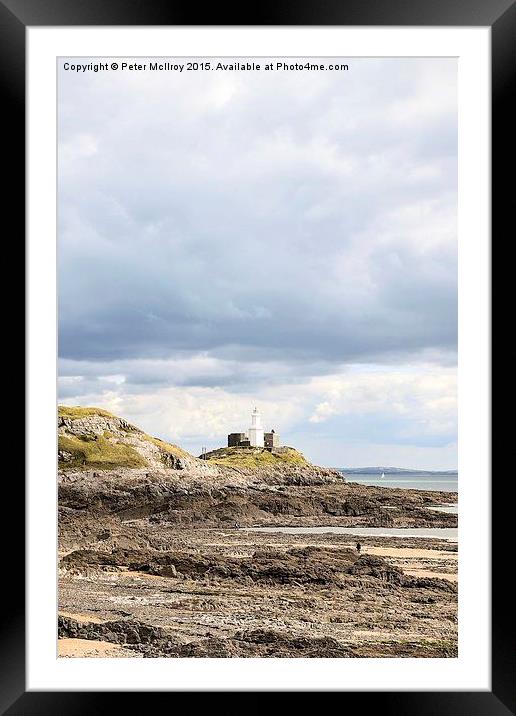  Mumbles Lighthouse Framed Mounted Print by Peter McIlroy