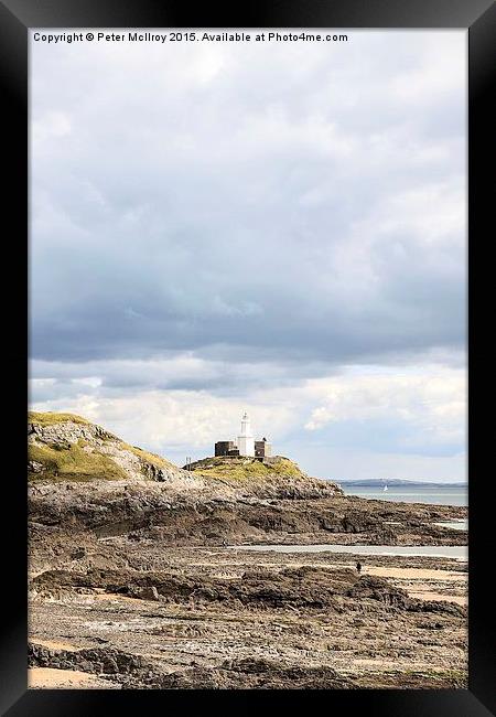  Mumbles Lighthouse Framed Print by Peter McIlroy
