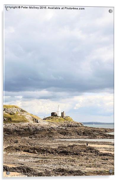  Mumbles Lighthouse Acrylic by Peter McIlroy