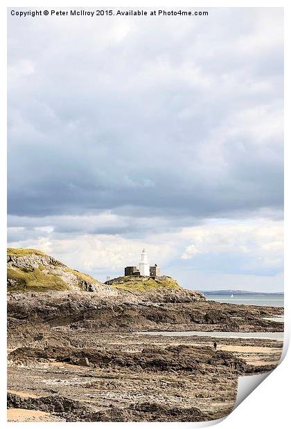  Mumbles Lighthouse Print by Peter McIlroy