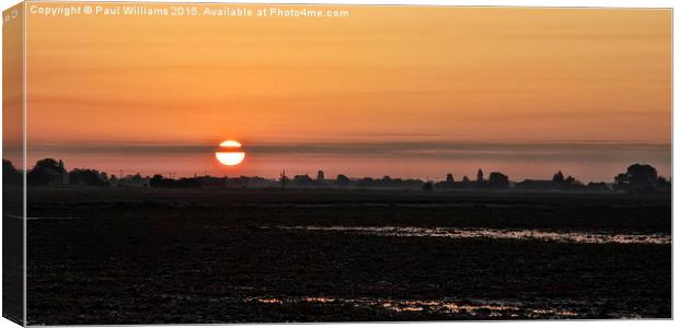  Dawn in the Lincolnshire Fens Canvas Print by Paul Williams