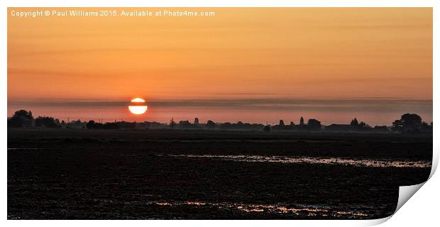  Dawn in the Lincolnshire Fens Print by Paul Williams