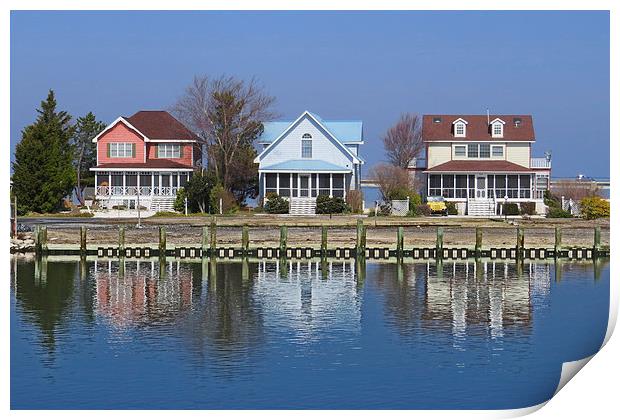  Houses By The Bay Print by Tom and Dawn Gari