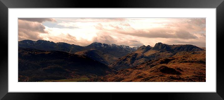  scafell and langdale pikes Framed Mounted Print by eric carpenter