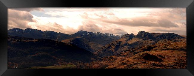  scafell and langdale pikes Framed Print by eric carpenter