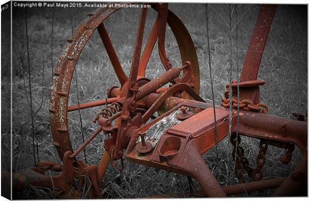  Rusting in the field  Canvas Print by Paul Mays