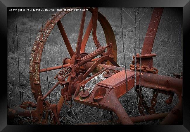  Rusting in the field  Framed Print by Paul Mays
