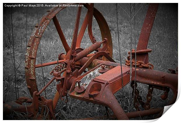  Rusting in the field  Print by Paul Mays