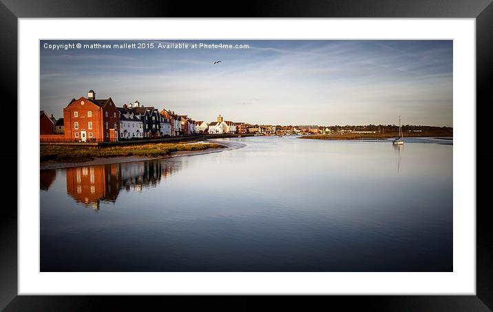  Peaceful Spring Sunset at Wivenhoe Framed Mounted Print by matthew  mallett