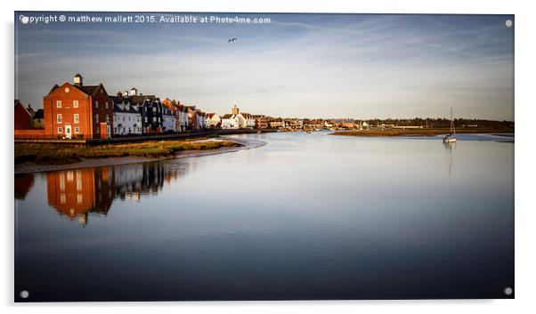  Peaceful Spring Sunset at Wivenhoe Acrylic by matthew  mallett