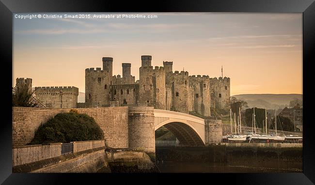 Conwy Castle Sunset Panorama Framed Print by Christine Smart