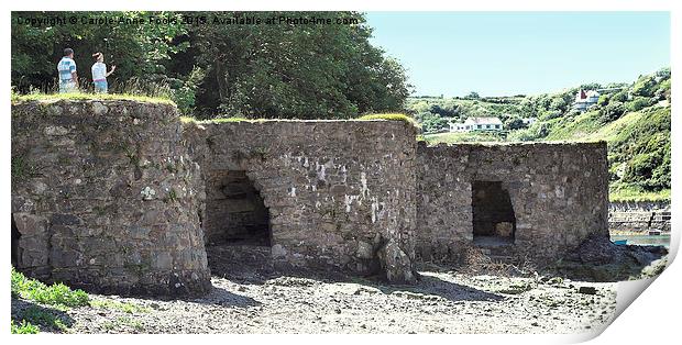  Lime Kilns at Solva Village Print by Carole-Anne Fooks