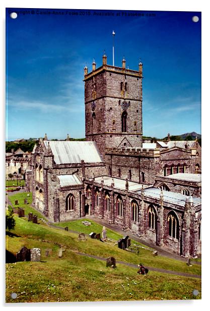  St David's Cathedral. Pembrokeshire, Wales Acrylic by Carole-Anne Fooks