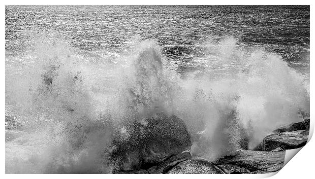 Peggys Cove Waves Print by Mark Llewellyn