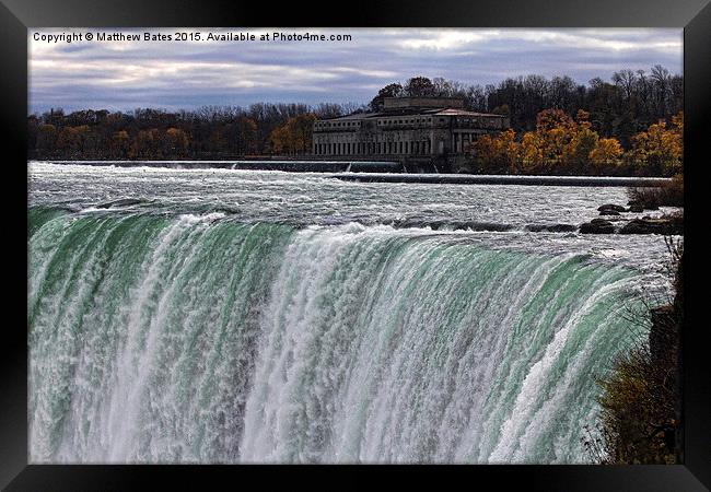 Power of the Falls Framed Print by Matthew Bates