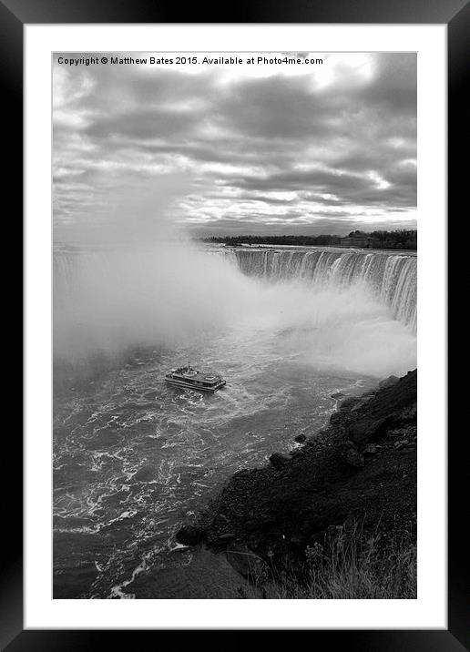  Niagara boat trip Framed Mounted Print by Matthew Bates