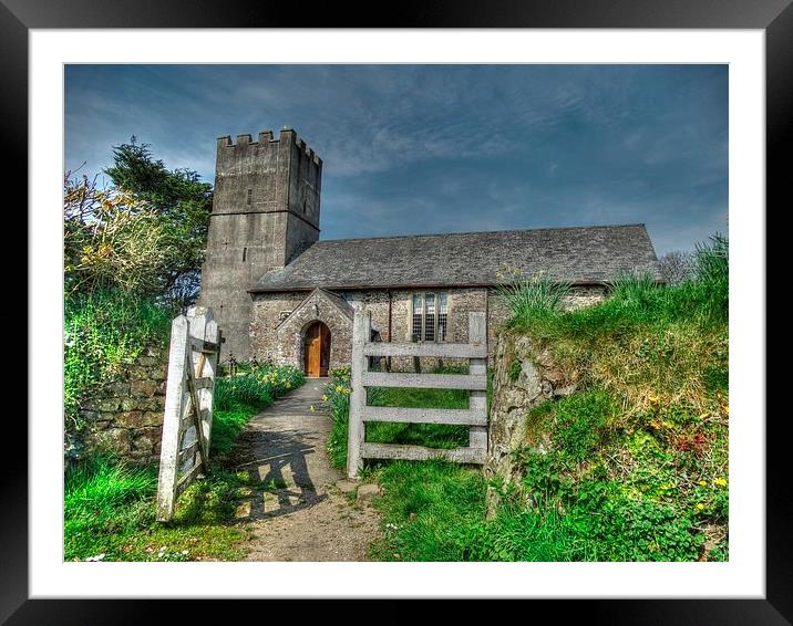 Mariansleigh Church at Easter Framed Mounted Print by Graham Heath