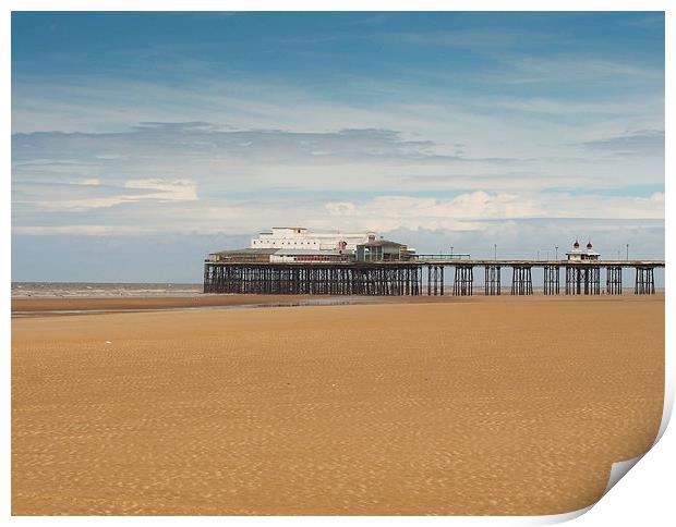 North Pier at Blackpool Print by Victor Burnside