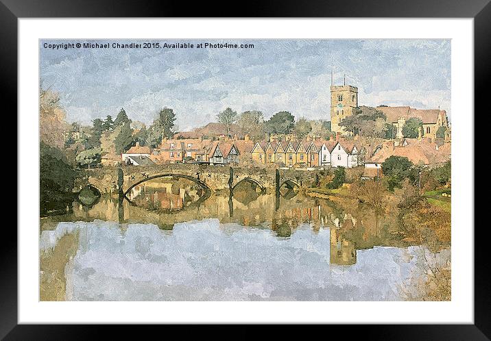  Aylesford Bridge Framed Mounted Print by Michael Chandler