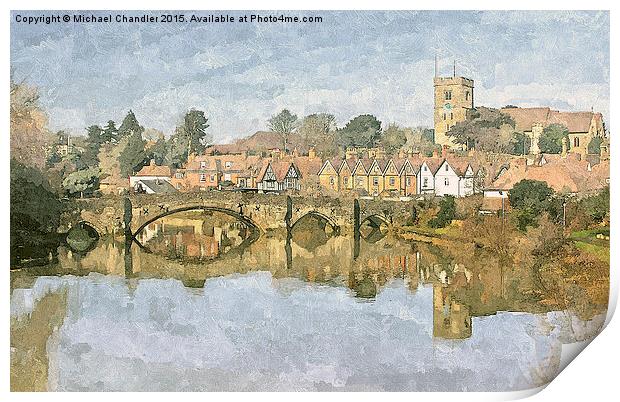  Aylesford Bridge Print by Michael Chandler