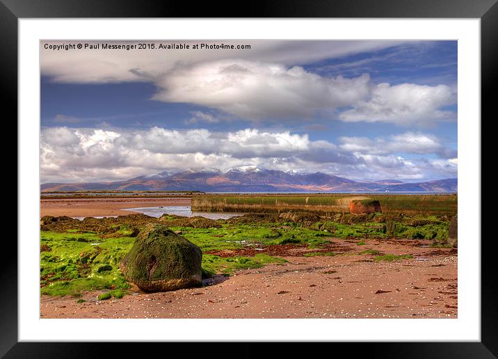 Snow topped Arran  Framed Mounted Print by Paul Messenger