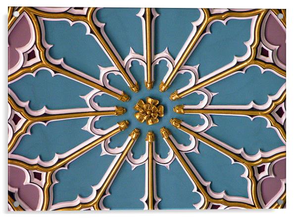 CEILING PANEL AT CHELMSFORD, ESSEX CATHEDERAL. Acrylic by Ray Bacon LRPS CPAGB