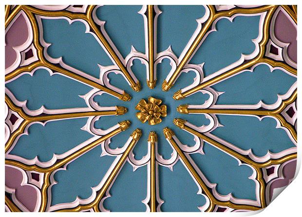 CEILING PANEL AT CHELMSFORD, ESSEX CATHEDERAL. Print by Ray Bacon LRPS CPAGB