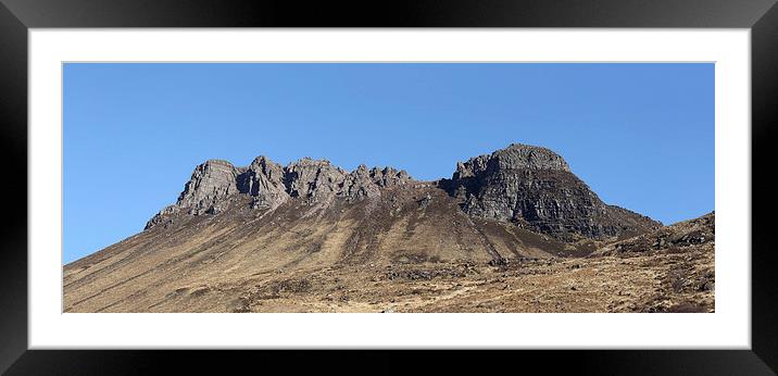 Pap of Stac Pollaidh - Panorama Framed Mounted Print by Maria Gaellman