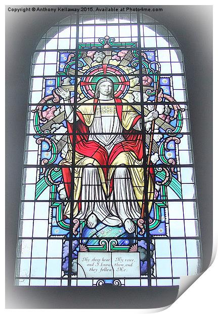  STAINED GLASS WINDOW  Print by Anthony Kellaway