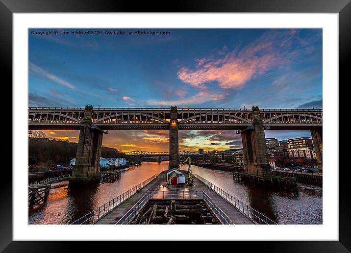  High Level Bridge, Newcastle Upon Tyne Framed Mounted Print by Tom Hibberd