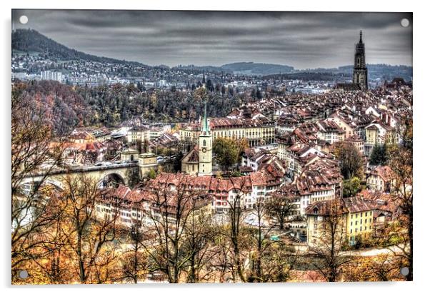  Bern Old Town Acrylic by Paul Williams