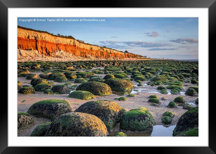  Hunstanton Cliffs and Rocks Framed Mounted Print by Simon Taylor