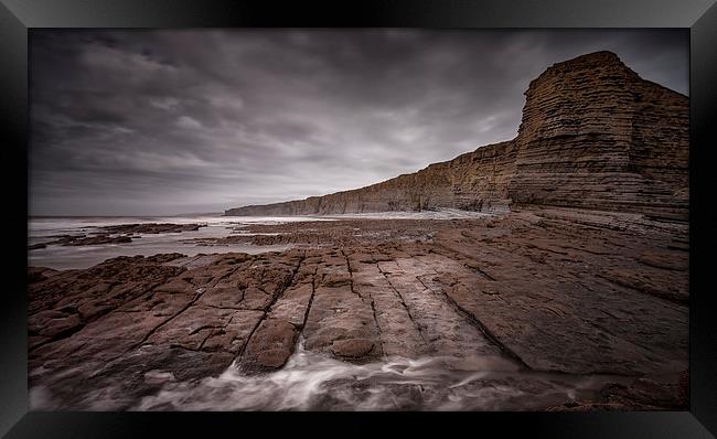  South Wales Heritage coast Framed Print by Leighton Collins