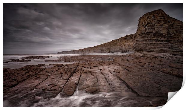 South Wales Heritage coast Print by Leighton Collins