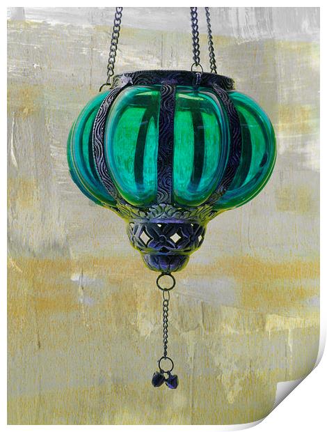 the glass lamp Print by Heather Newton
