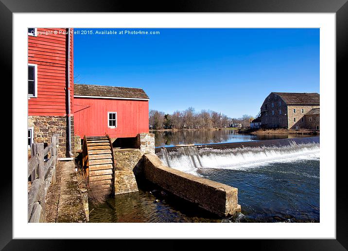 Red Mill Framed Mounted Print by Paul Fell