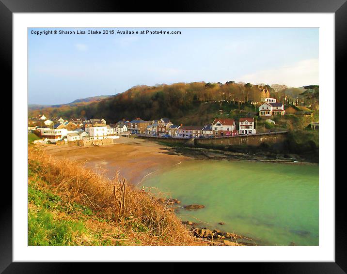  Combe Martin painted Framed Mounted Print by Sharon Lisa Clarke