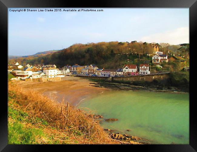  Combe Martin painted Framed Print by Sharon Lisa Clarke