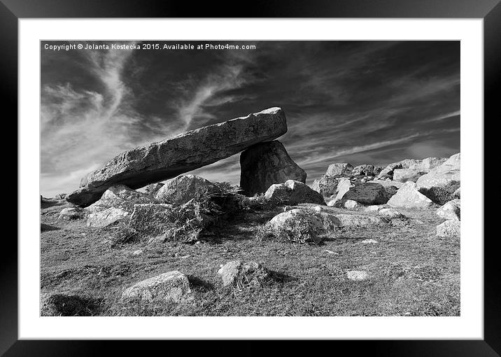  Coetan Arthur dolmen Framed Mounted Print by Jolanta Kostecka