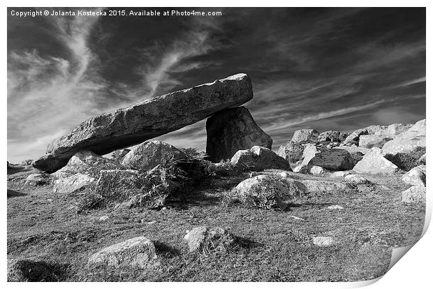  Coetan Arthur dolmen Print by Jolanta Kostecka