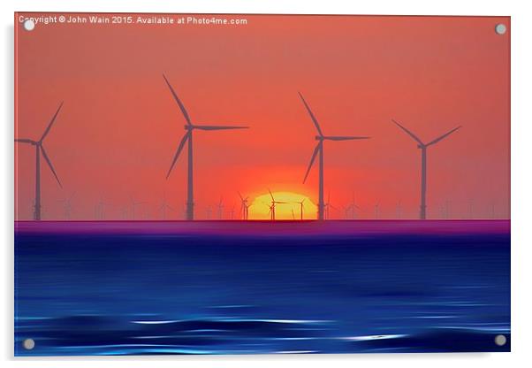 Windmills to the Sun  Acrylic by John Wain