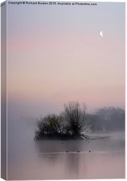 Misty Sunrise at Castle Howard Great Lake Canvas Print by Richard Burdon