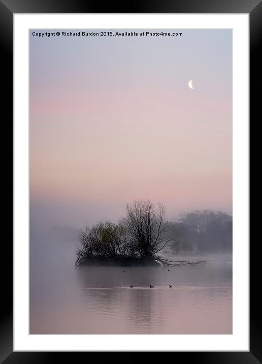 Misty Sunrise at Castle Howard Great Lake Framed Mounted Print by Richard Burdon