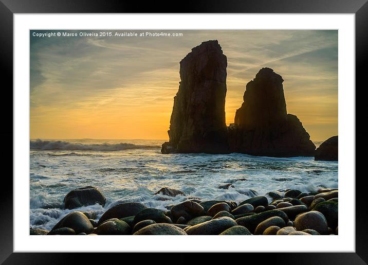 Sunset At Cape Roca I Framed Mounted Print by Marco Oliveira