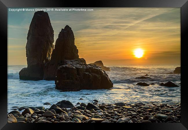 Sunset At Cape Roca II Framed Print by Marco Oliveira