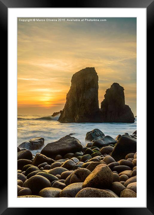 Sunset At Cape Roca IV Framed Mounted Print by Marco Oliveira