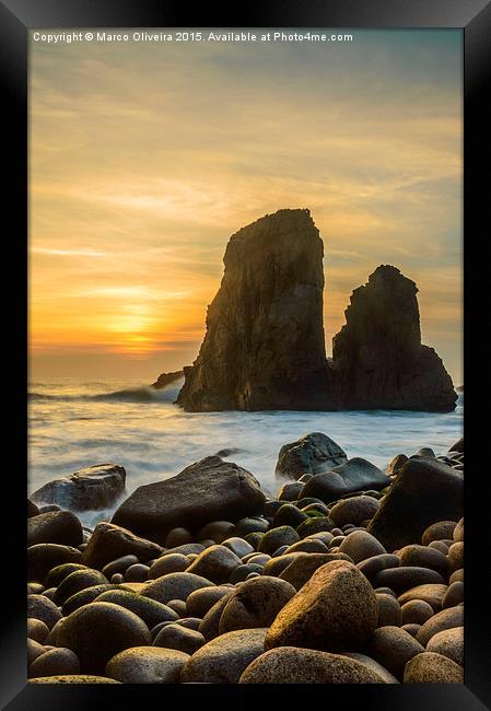  Sunset At Cape Roca IV Framed Print by Marco Oliveira